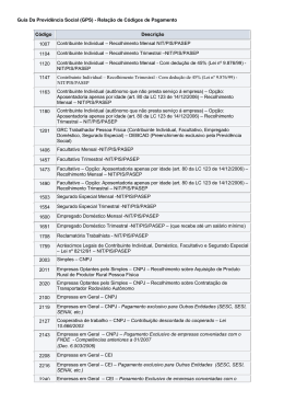 Guia Da Previd&ecirc;ncia Social (GPS)