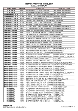 Linha Hospitalar Onco Laboratorio