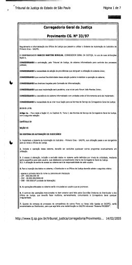 Provimento CG 33/97