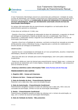Instru&ccedil;&atilde;o de Preenchimento