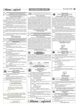 26/07/2014 Edi&ccedil;&atilde;o 907, S&aacute;bado, 26 de Julho de 2014 Visualizar PDF