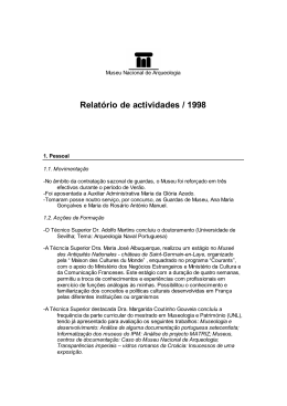 Rel_Actividade_1998. - Museu Nacional de Arqueologia