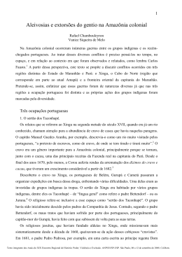 Aleivosias e extors&otilde;es do gentio na Amaz&ocirc;nia colonial