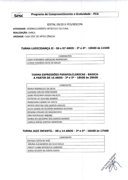 Edital 9-2015: Resultado