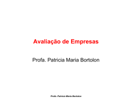 10_EVA e MVA - Profa. Patricia Maria Bortolon