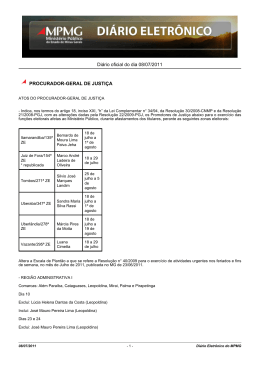 Di&aacute;rio oficial do dia 08/07/2011 PROCURADOR