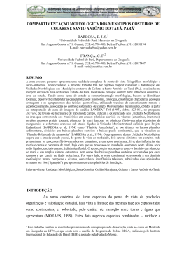 compartimenta&ccedil;&atilde;o morfol&oacute;gica dos munic&iacute;pios costeiros