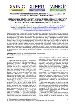 analise multicategorica morfol&oacute;gica de psidium guajava lineu