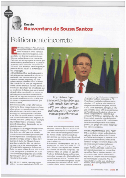 Politicamente incorrecto - Boaventura de Sousa Santos