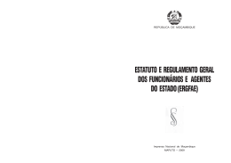 ESTATUTO E REGULAMENTO GERAL DOS FUNCION&Aacute;RIOS E