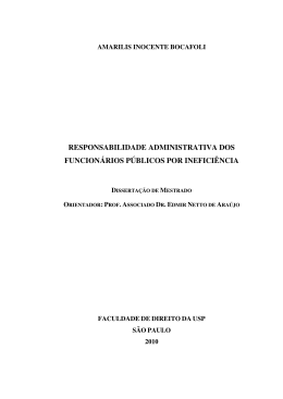 responsabilidade administrativa dos funcion&aacute;rios p&uacute;blicos por