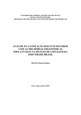 ANÁLISE DA SATISFAÇÃO DOS FUNCIONÁRIOS COM AS
