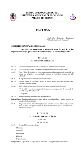 Estatuto dos Funcion&aacute;rios P&uacute;blicos