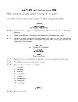 Lei n&ordm; 2.378, de 29 de dezembro de 1992