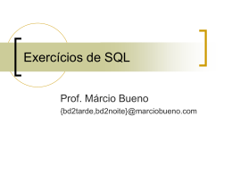 Exerc&iacute;cios de SQL