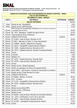 SINDICATO NACIONAL DOS FUNCION&Aacute;RIOS DO BANCO