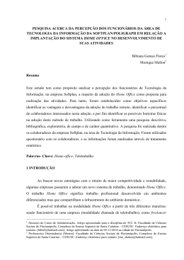 PESQUISA ACERCA DA PERCEP&Ccedil;&Atilde;O DOS FUNCION&Aacute;RIOS DA