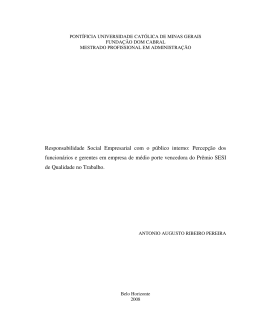 Responsabilidade Social Empresarial com o p&uacute;blico interno