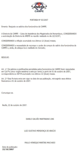 portaria nº 03/2007