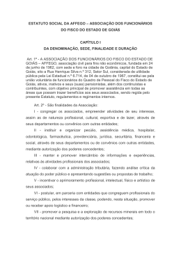 estatuto social da affego &ndash; associa&ccedil;&atilde;o dos funcion&aacute;rios do fisco do