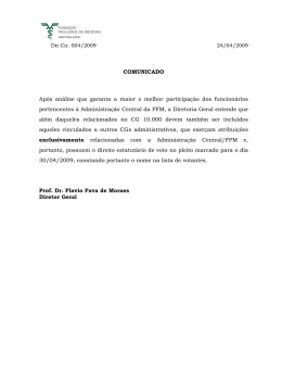 Dir. Circ. 04/2009 - Substitu&iacute;da pela Circular 06/2013