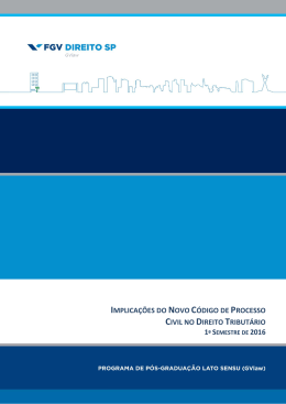implica&ccedil;&otilde;es do novo c&oacute;digo de processo civil no