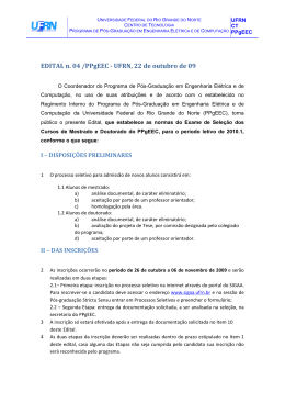 EDITAL n. 04 /PPgEEC - UFRN, 22 de outubro de 09