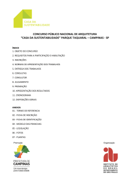 CONCURSO PÚBLICO NACIONAL DE ARQUITETURA