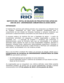 Edital Instituto Rio 2016