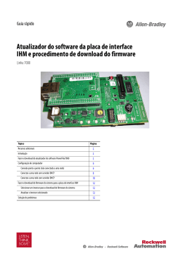 Atualizador do software da placa de interface IHM e procedimento