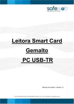 Leitora Smart Card Gemalto PC USB-TR