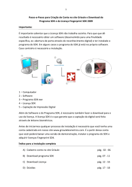 Licen&ccedil;as - Griaule Biometrics