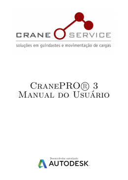 CranePRO&reg; 3 - Manual do Usu&aacute;rio