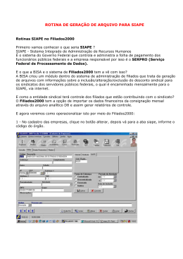 Gera&ccedil;&atilde;o de arquivos Siape