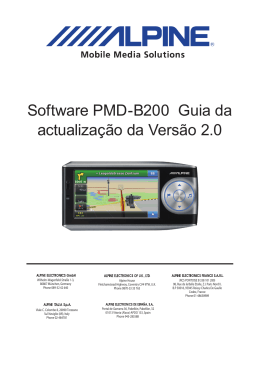 Software PMD-B200 Guia da actualização da Versão 2.0