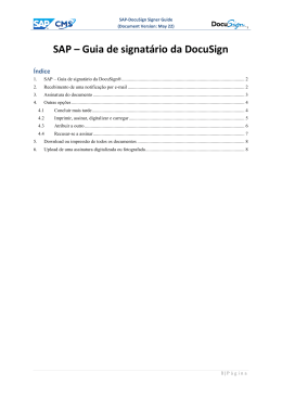 SAP-DocuSign Signer Guide (Document Version: May 22)