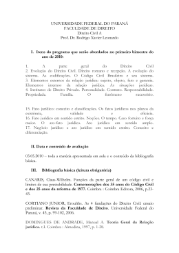 Direito Civil A - Prof. Dr. Rodrigo Xavier Leonardo
