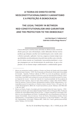 a teoria do direito entre neoconstitucionalismos e