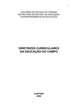 Diretrizes Curriculares da Educa&ccedil;&atilde;o do Campo