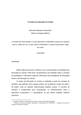 O campo da educa&ccedil;&atilde;o do campo - UNESP : Campus de Presidente
