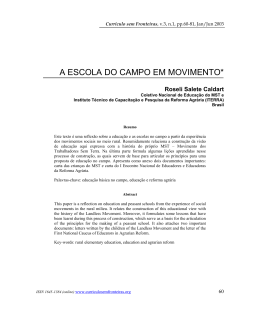 A ESCOLA DO CAMPO EM MOVIMENTO*