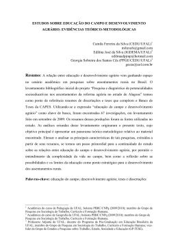 ESTUDOS SOBRE EDUCA&Ccedil;&Atilde;O DO CAMPO E