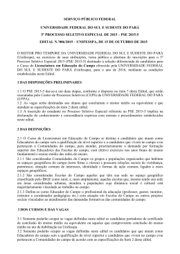 EDITAL PSE 2015-5 EDUCACAO DO CAMPO