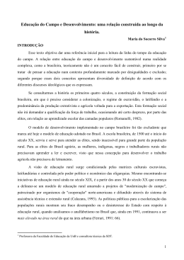 Educa&ccedil;&atilde;o do Campo e Desenvolvimento: uma rela&ccedil;&atilde;o