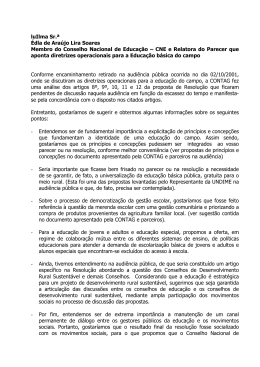 Elabora&ccedil;&atilde;io das Diretrizes Educa&ccedil;&atilde;o do Campo