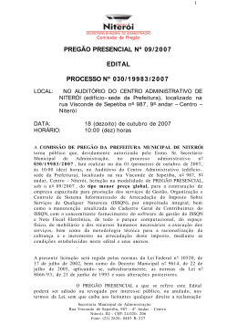 preg&atilde;o presencial n&ordm; 09/2007 edital processo n&ordm; 030/19983/2007