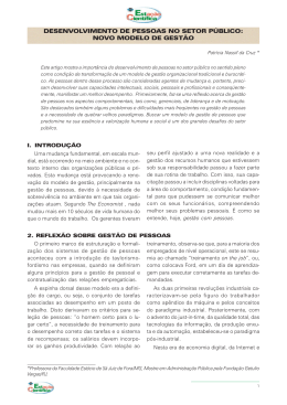 desenvolvimento de pessoas no setor p&uacute;blico: novo modelo de gest&atilde;o