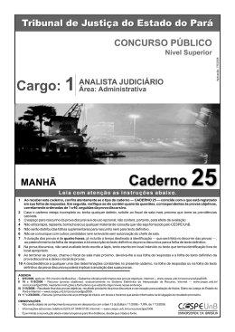 prova Cargo 1 - CESPE / UnB