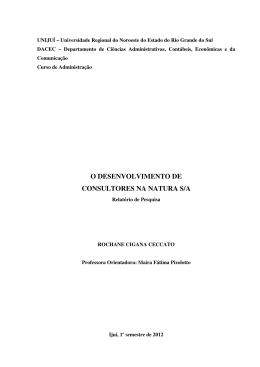 o desenvolvimento de consultores na natura s/a