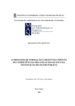 o processo de forma&ccedil;&atilde;o e desenvolvimento de compet&ecirc;ncias